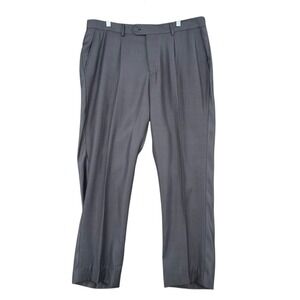 Tazio Dress Pants Mens 38x34 Gray Soft Comfort Pleated‎ Breathable Career
